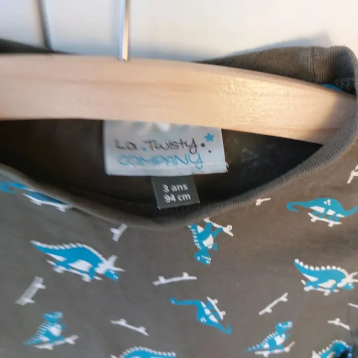 T-shirt dinosaures 3 ans - photo numéro 2