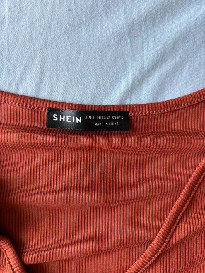 Haut croisé orange foncé Shein - photo numéro 2