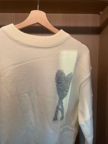 Pull Ami Paris Blanc Pailletée