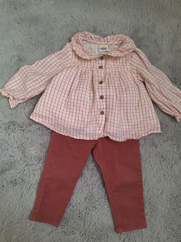 Lot robe et blouse bébé fille 18 mois - photo numéro 5