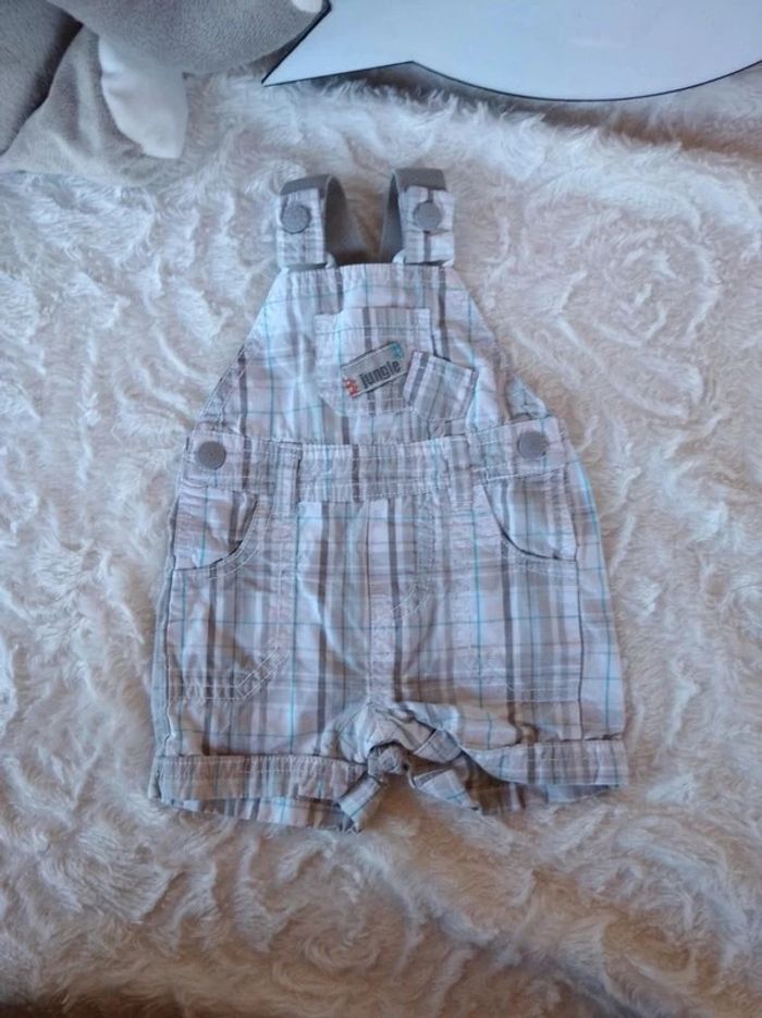 Salopette short Garçon 1 mois "Petite jungle" 100% coton Gémo Canari Baby - photo numéro 2