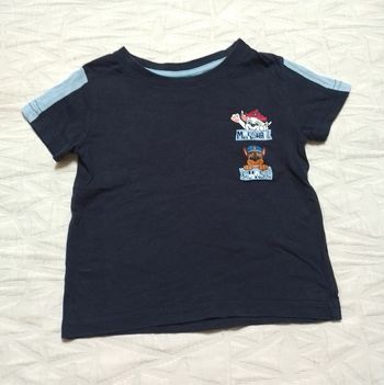 Paw patrol t shirt Marcus chase bleu marine