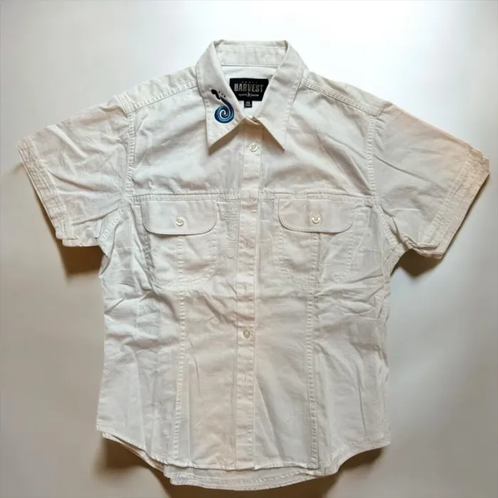 Chemisier manche courte avec broderie équestre