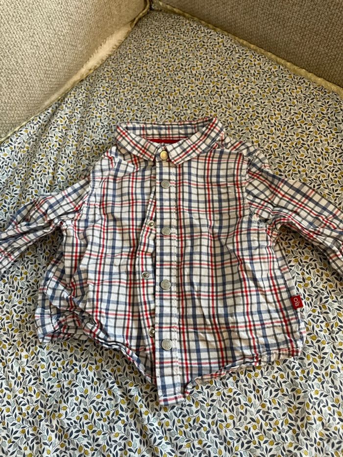 Chemise carreaux Obaibi 3 mois