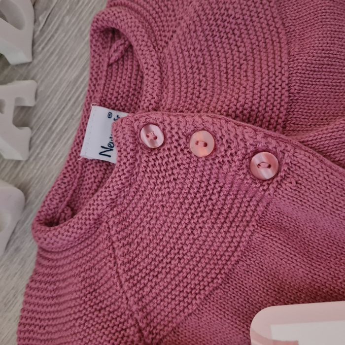Gilet rose manches longues 12 mois Newness - photo numéro 2