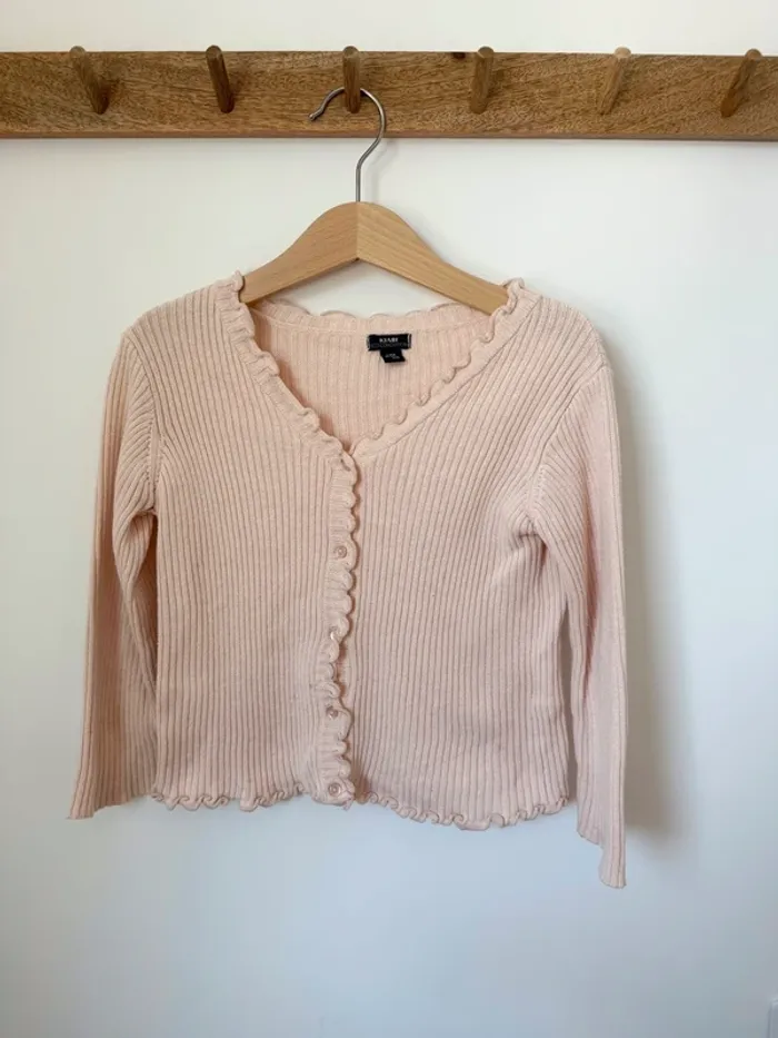 Gilet rose pâle Kiabi