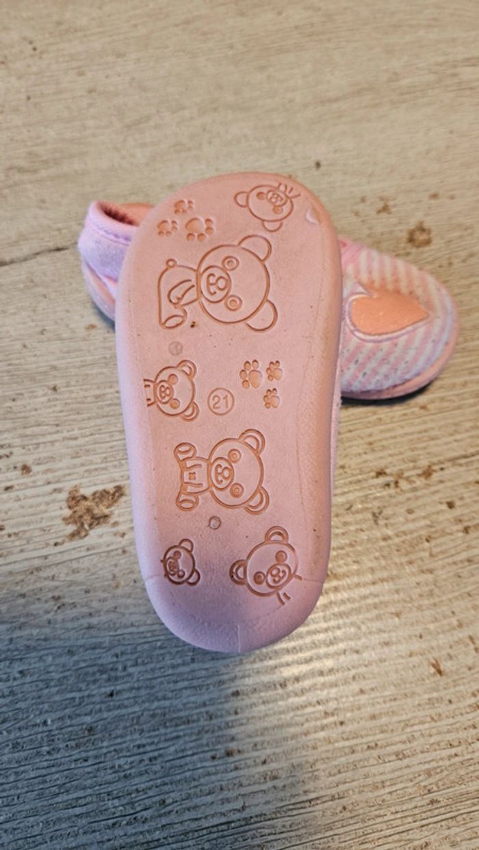 Pantoufles fille rose avec tirette, 21 - photo numéro 4