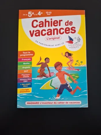 Cahier de vacance