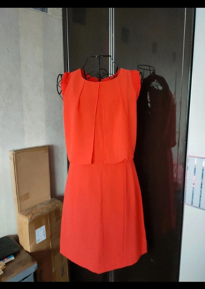 Robe sans manches de soirée en Corail