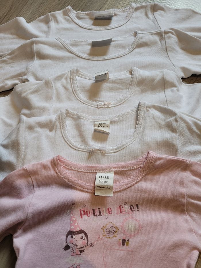 Lot de 5 tee-shirts manches longues 2/3 ans - photo numéro 2