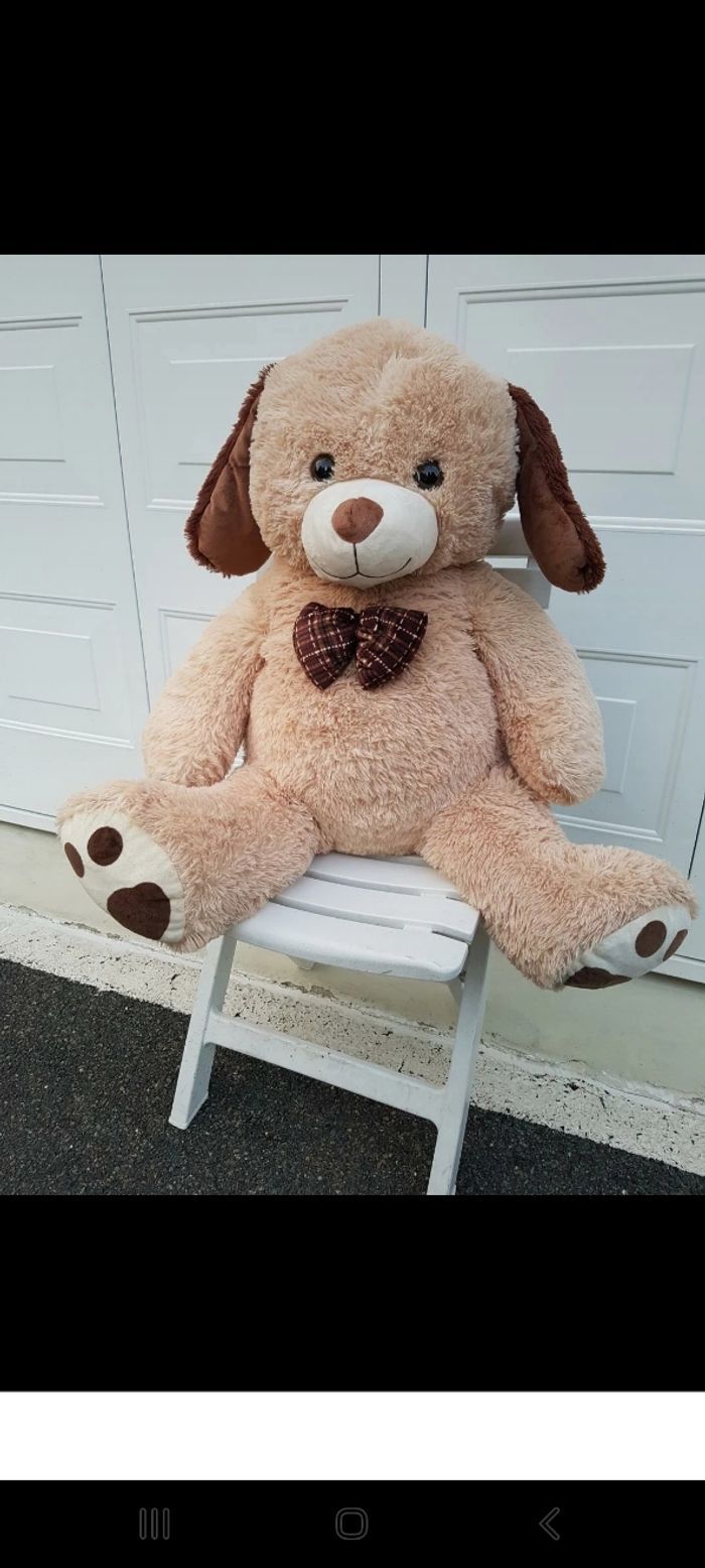 Peluche vintage géante 80 cm chien Max & sax