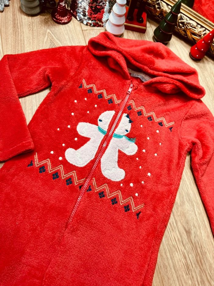 Taille 5 ans combinaison pyjama piloupilou Noël garçon Eldys rouge * pain d’épices * 🎄 - photo numéro 3