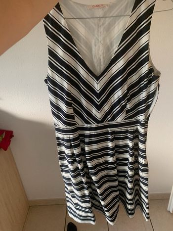 Robe camaïeu bleu et blanche