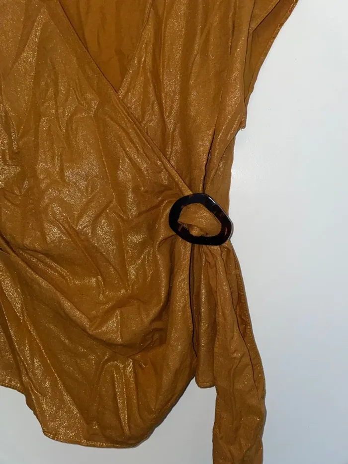 Haut moutarde Zara L - photo numéro 3