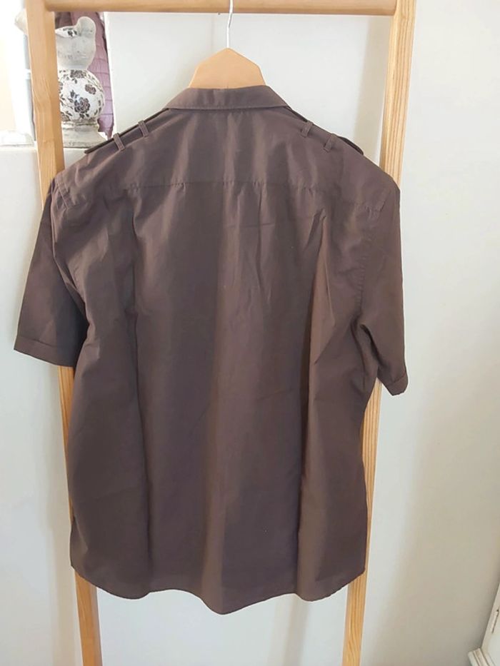 Chemise en coton marron Célio T L - photo numéro 3
