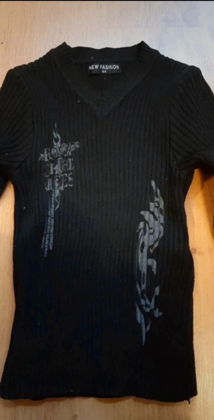 Pull garçons col v taille 8 ans - photo numéro 3
