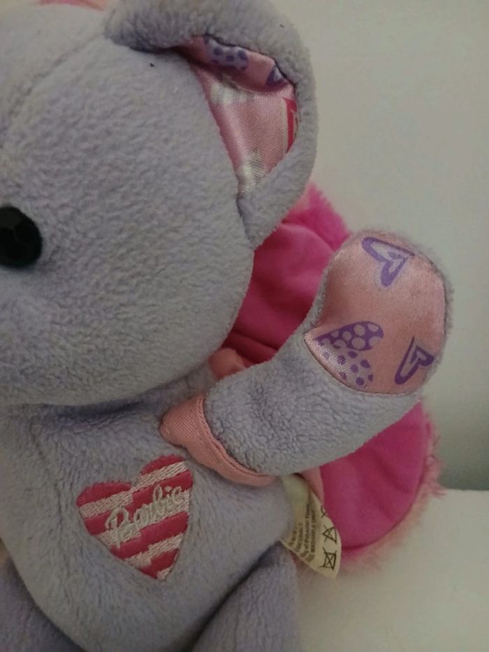 Peluche ours cœur de barbie 2001 - photo numéro 9