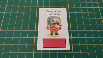 Carte Va sur la case Jeux vidéo pièce jeu de société Monopoly junior à la fête foraine Hasbro #B83