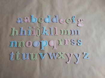 Alphabet multicolore pour scrapbooking