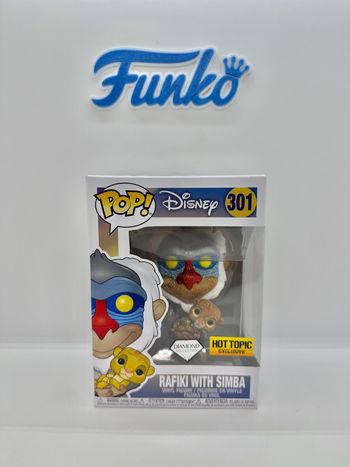 Funko Pop Disney Rafiki With Simba 301 Diamond Hot Topic 🇺🇸 