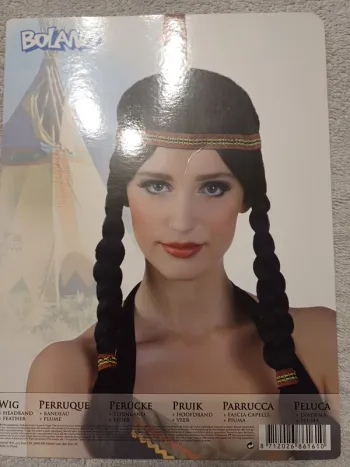 Perruque + bandeau + plume (réf perso G-J5)(familleac72)