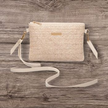 Sac bandoulière écru paille 