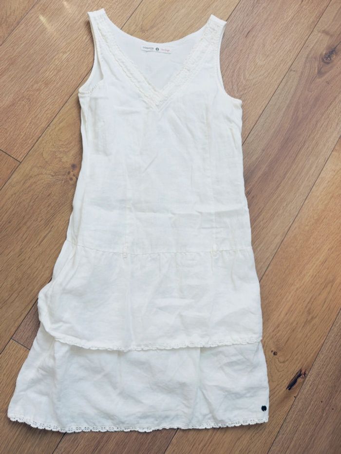 Robe en lin Bonobo blanche en S