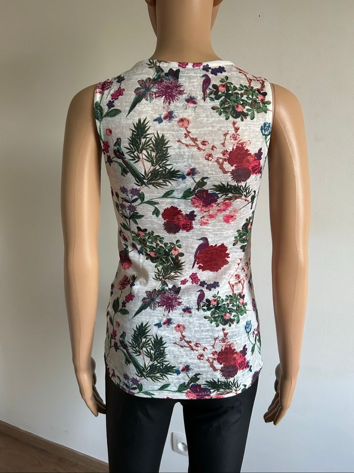 Débardeur fleuri neuf sans manches Morgan taille XS (valeur 29€) - photo numéro 5