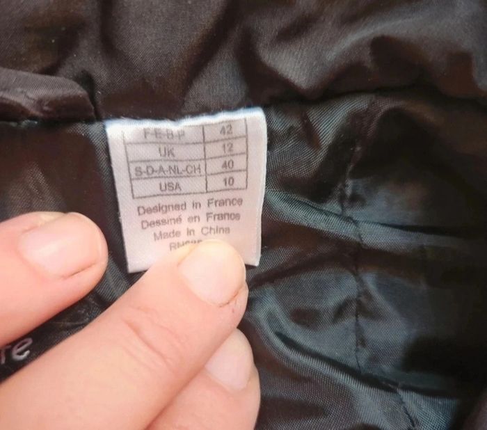 Trench court noir La Redoute – Taille 42 – ceinturé – mi-saison - photo numéro 9