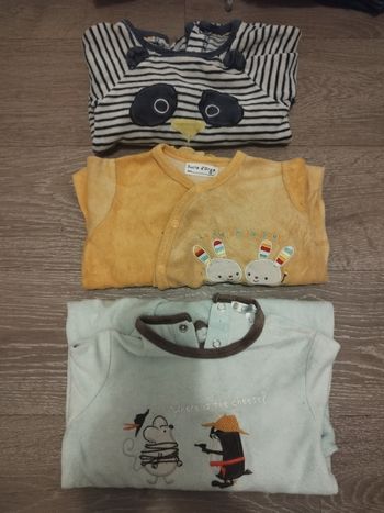 Lots de 3 pyjamas - 9 mois