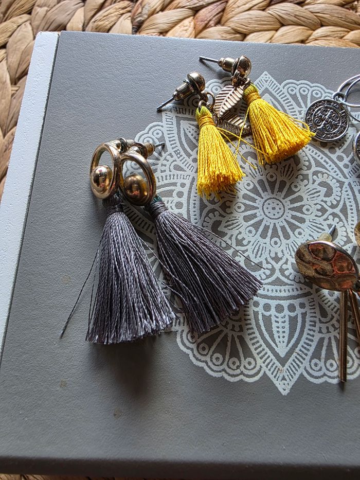 Lot de 5 paires de boucles d'oreilles fantaisie - photo numéro 3