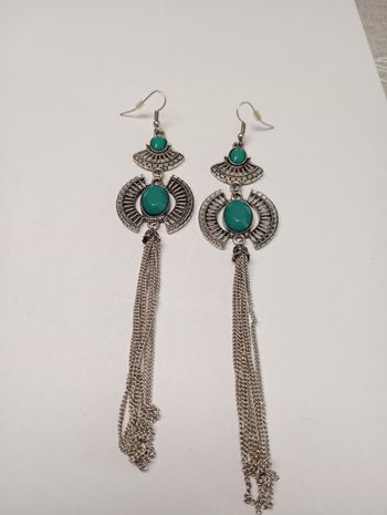 Boucles d'oreille pierres vertes