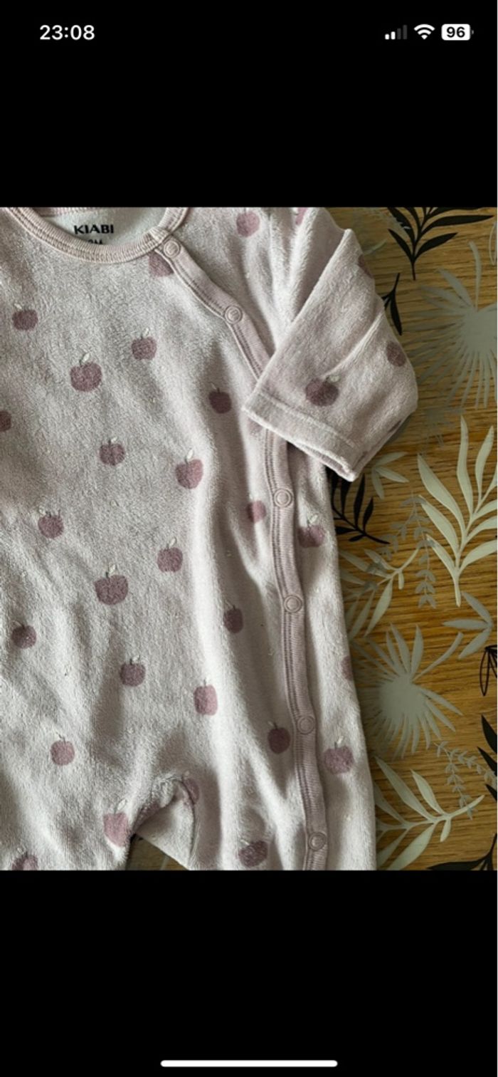 Lot de 2 pyjamas d’hiver croisés kiabi bb 3 mois - photo numéro 3