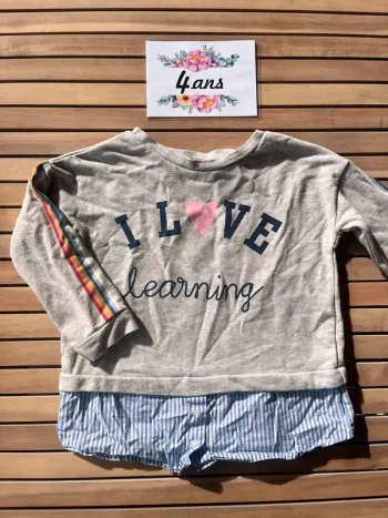 Pull bi matière mi saison h&m 4 ans