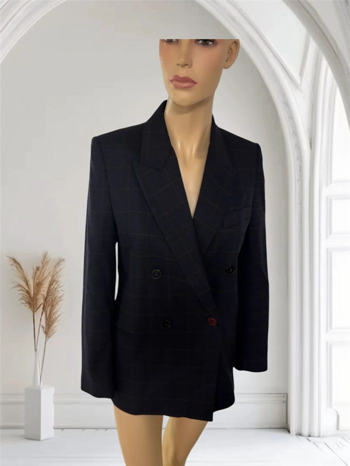 Blazer croisée Zara neuf taille s bleu marine - photo numéro 3
