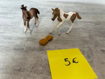 lot chevaux jouet schleich avec accessoires