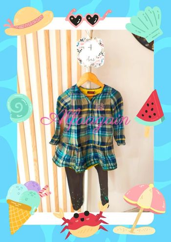 Ensemble catimini robe legging 4ans