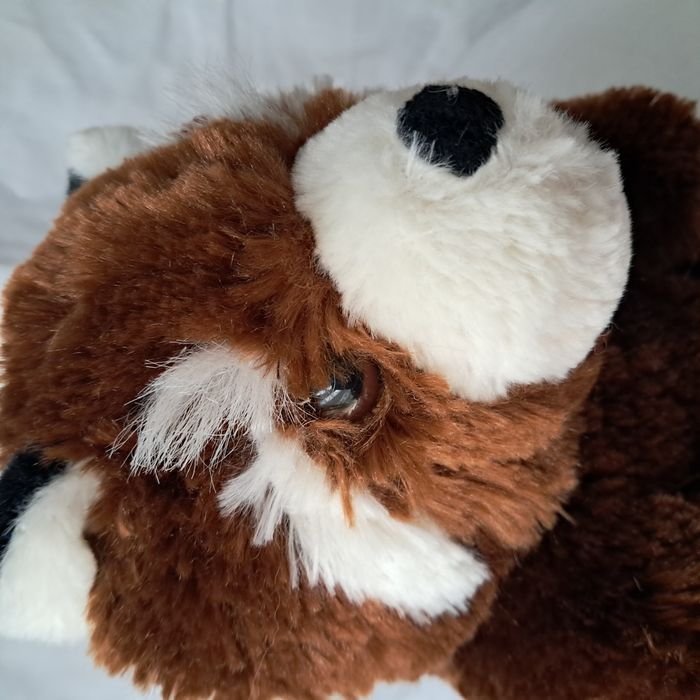 Peluche doudou raton laveur marron panda roux Hauteur 23 cm Marque Peeko Vintage - photo numéro 6