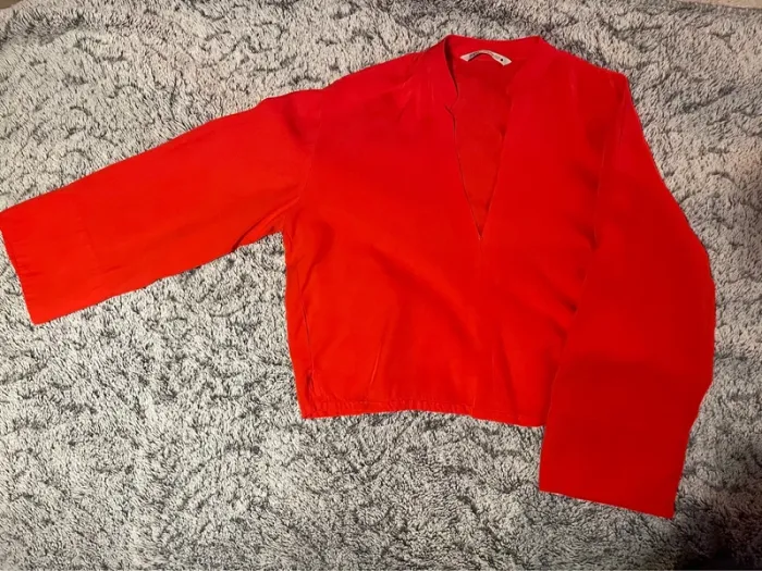 Blouse rouge ample - photo numéro 2