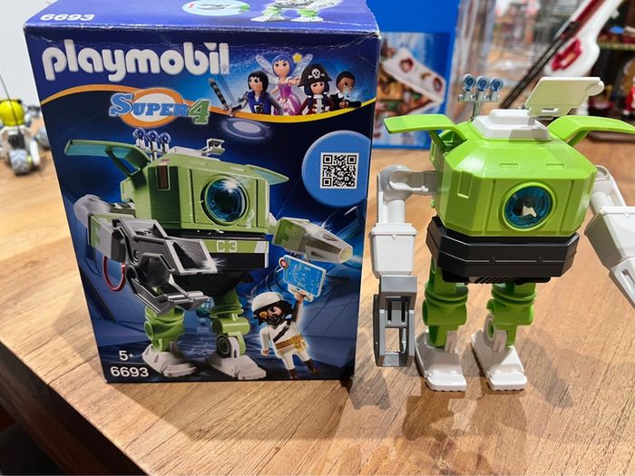 Playmobil 6693 super 4 robot cleano. Boîte complète - photo numéro 2