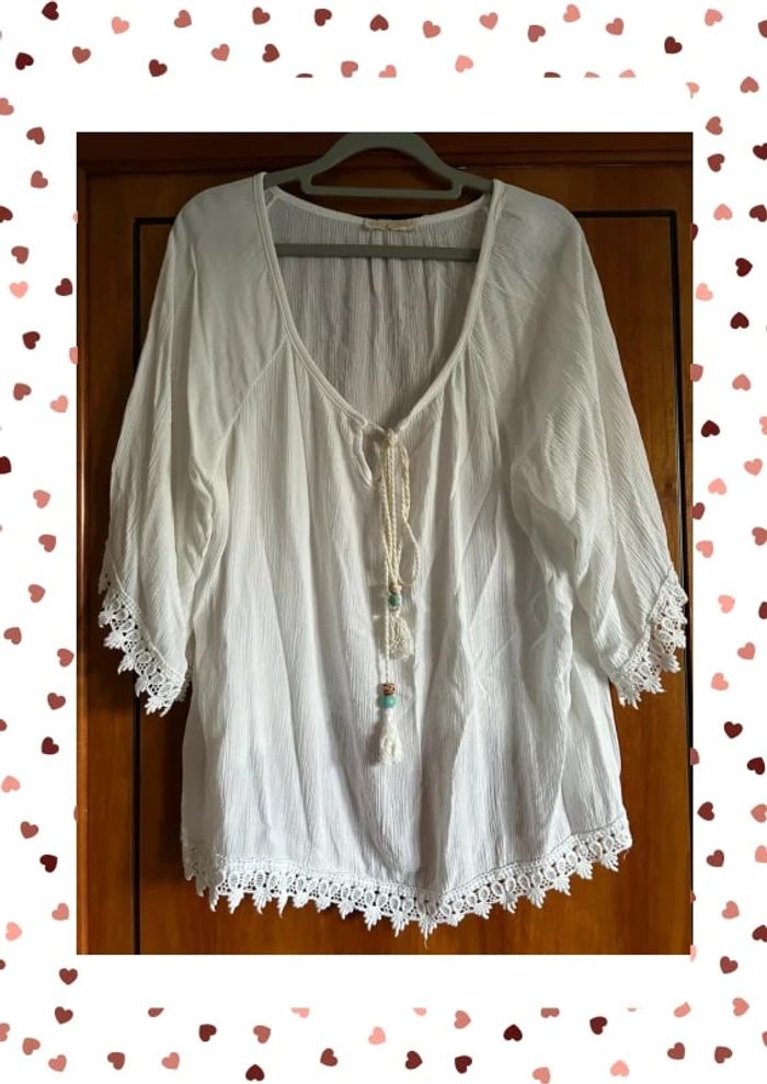 Tunique /blouse blanche Terra di Siena