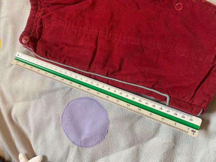 Pantalon velours bordeaux bien doublé pour hiver - photo numéro 2