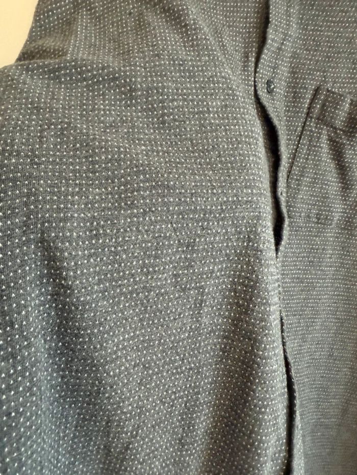 Chemise / Surchemise vintage George en coton taille XXXL couleur grise & blanche - photo numéro 4