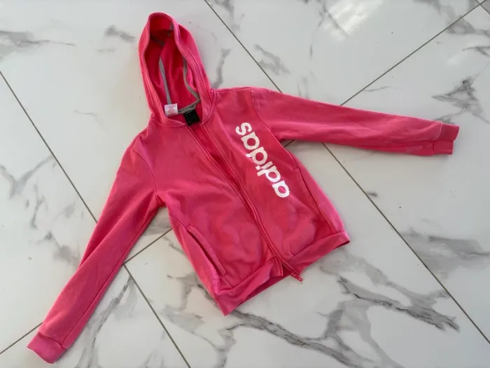 Beau gilet Adidas rose T. 11-12 ans/152 cm fille TBE