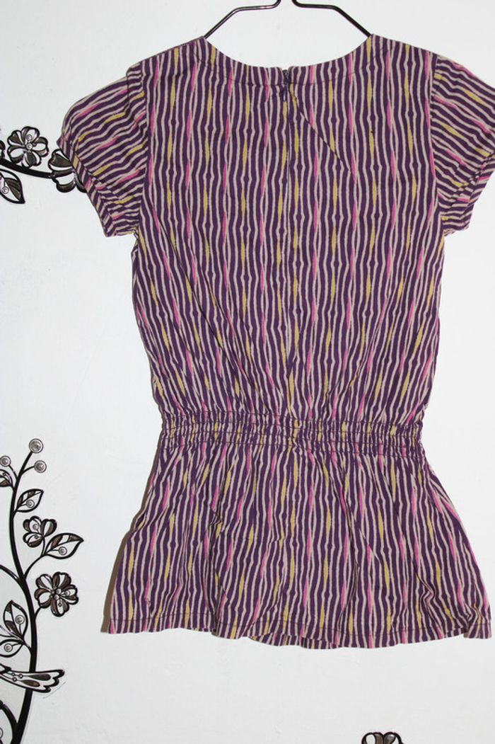💜 Robe à rayures Du Pareil Au Même - Taille 4 ans - 100% coton 💜 - photo numéro 2