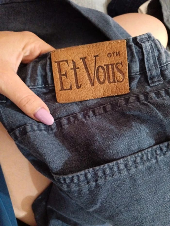 C40 pantalon bleu Et Vous M - photo numéro 3