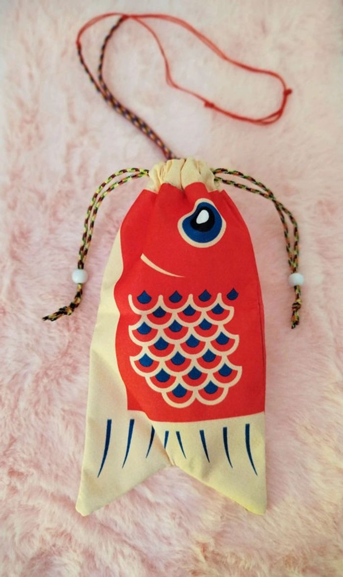 Pochette / porte-monnaie koi rouge ( poisson Japon )