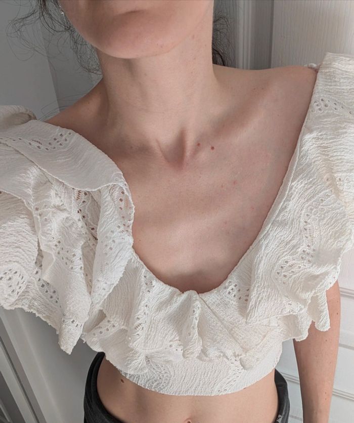 Crop top à volants Zara