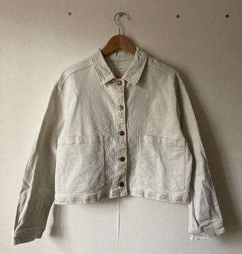 Veste en jeans denim brodée