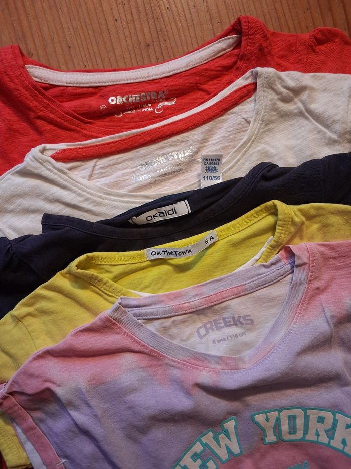 T.shirts fille - 6 ans - Différentes Marques - photo numéro 2